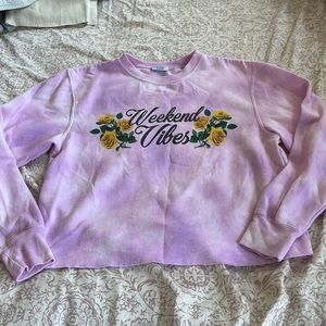 Women’s sweater crop top long-sleeve